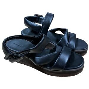 Vince Women's Skylar Strappy Slingback Sandals Black Size 6.5M New Without Box